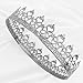 CIEHER King Crown for Men Prom Tiara Royal Crowns for Wedding Birthday Halloween Costume(Black)