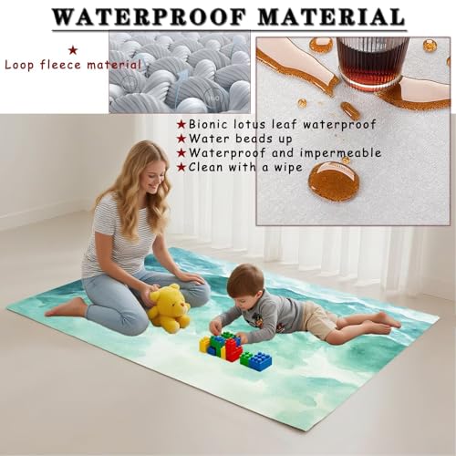 Tapis de salon imperméable et lavable avec dossier antidérapant - 3