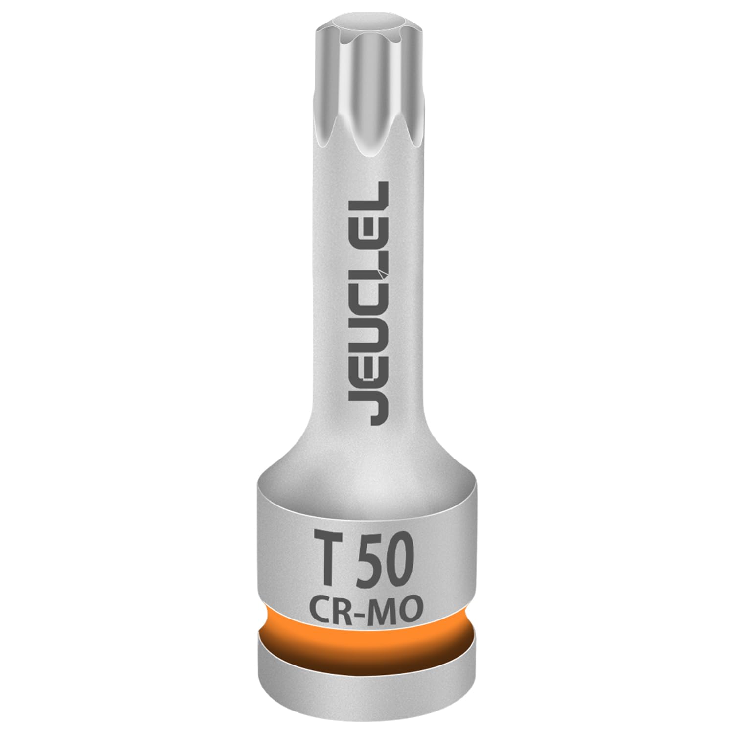 JEUCLEL T50 Torx Star 6 Point Impact Bit Socket, T50 1/2-Inch Square Drive 3-Inch Long Torx Socket, Cr-Mo Steel Lengthen Screwdriver Socket Adapter Tool