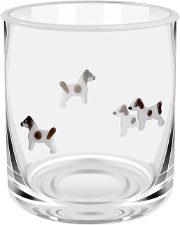 14 Ounce Brown Dog Icon Juice Glasses, Iconic Clear Glass Cups | Aesthetic Cocktail & Old Fashioned Drinking Glasses for Women, Sister, Friend & Party Gifts