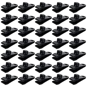 SENENQU Lot de 30 Clip de Bâche Tente, Pince pour Bâche de Verrouillage pour Auvent Fixation Camping Toile Ombrage Bache de Piscine