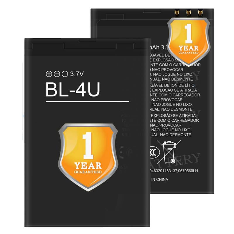 Image of Original BL-4U Battery Compatible for Nokia 5330 Xpress Music | 5530 Xpress Music | 5730 Xpress Music - (1110mAh) - 1 Year Warranty K7
