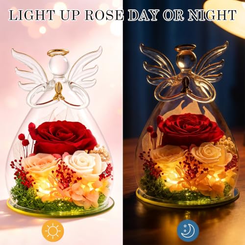 Homsolver Gifts for Wife Her Christmas Birthday Women Gifts Preserved Rose - Image 5