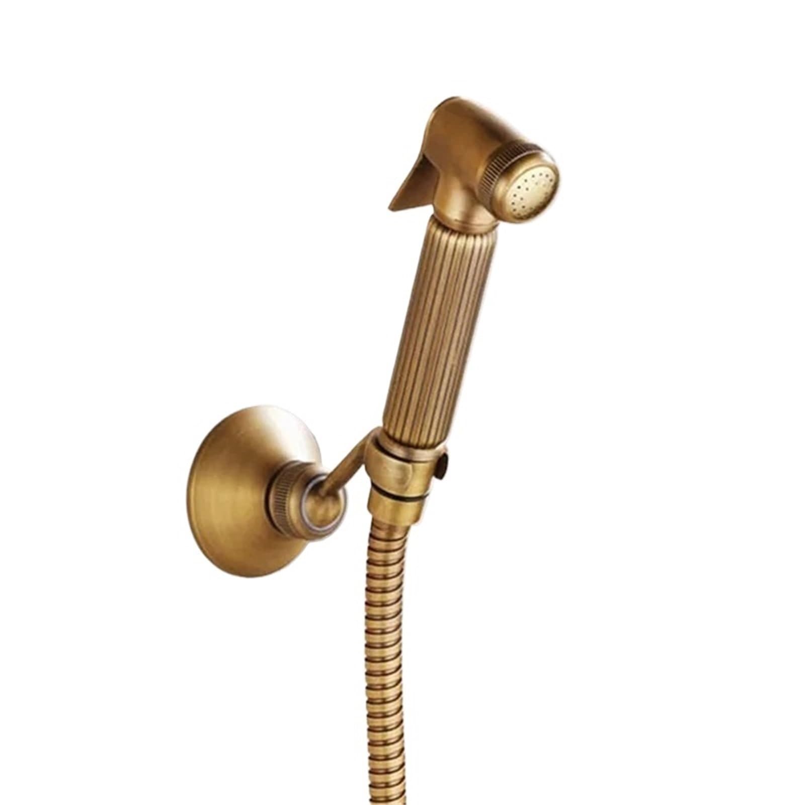 ZYCHSJXA Hand Held Bidet Sprayer Douche Toilet Kit Antique Bronze Shattaf Shower Head Copper Valve Set Jet Faucets Taps(Antique 1)