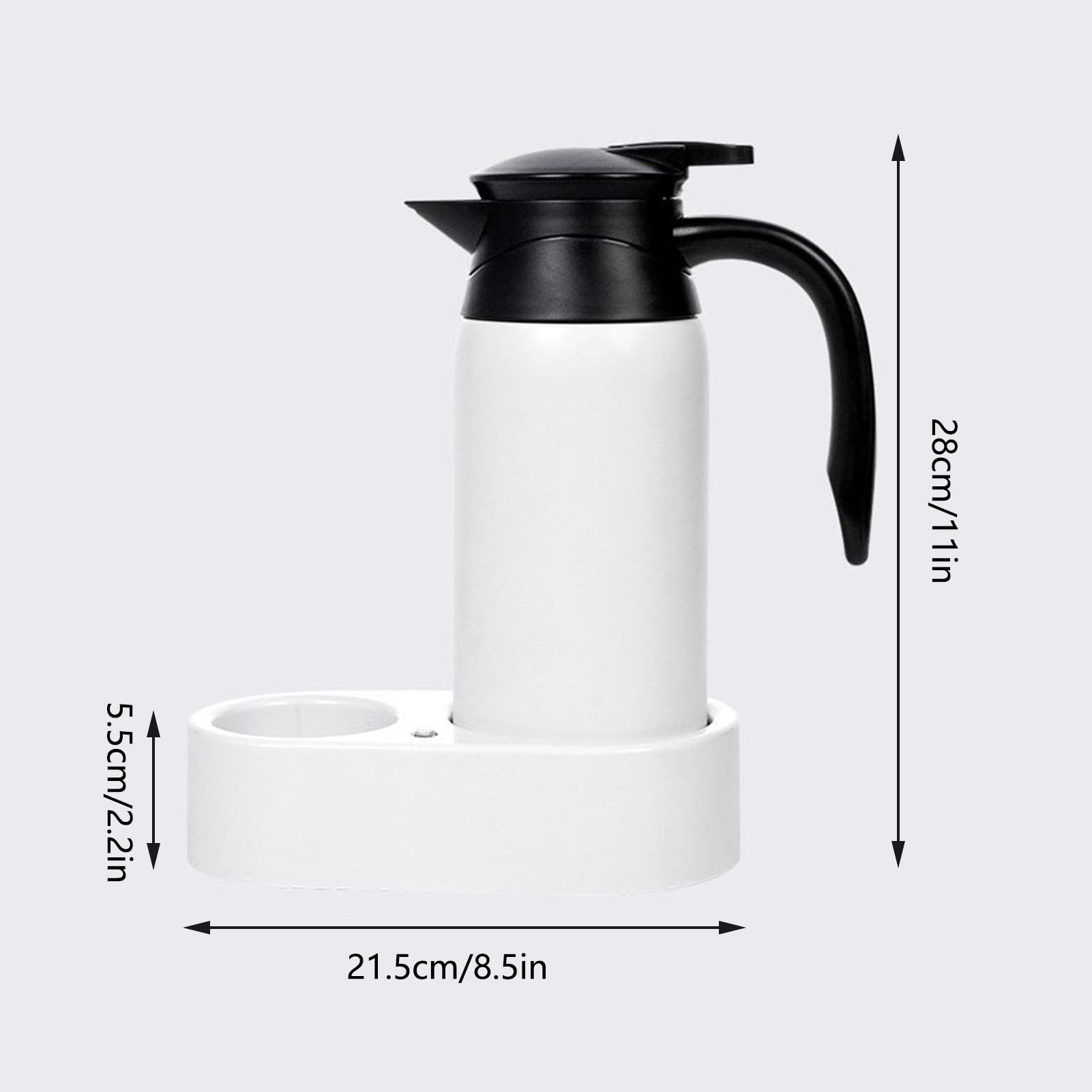 Jeanoko Hervidor Eléctrico de Agua Caliente de 800ml para Coches,