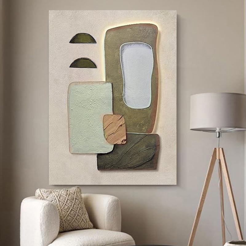 Tableau sur toile peint à la main œuvre originale à texture moderne - 4