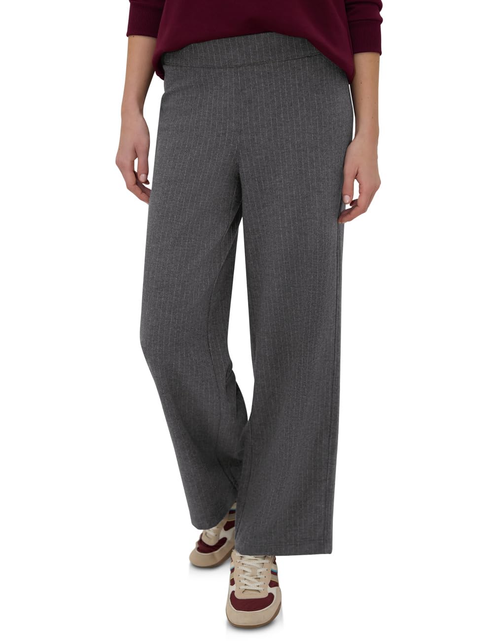 Street One Studio Damen Nadelstreifen Wide Leg Hose