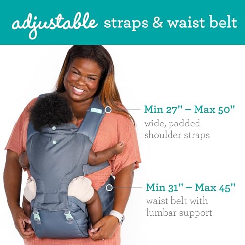 Infantino Hip Rider Plus 5-in-1 Hip Seat Carrier - 2 Easy-to-Use Ergonomic Carriers in 1 for Babies and Toddlers with Storage Pocket by Infantino - Image 2
