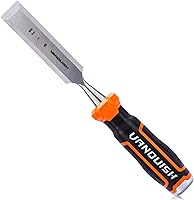Vista 1 de VANQUISH Cuchillas biseladas Cincel de madera con tapa de acero llamativo para tallado de carpintería - 1 pulgada (4626)