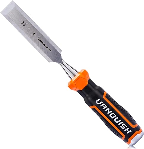 Miniatura 9 de VANQUISH Cuchillas biseladas de 34 de pulgada cincel de madera con tapa de acero llamativo para tallado de carpintería (4625)