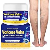 Varicose Veins Treatment for Legs, Varicose Veins Cream Natural Treatment for Improve Blood Circulation Relieve Leg Swelling & Discomfort, Treat Varicose & Spider Veins, 60 ML