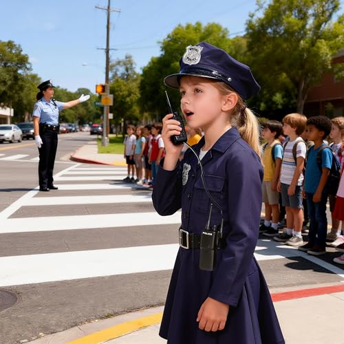 Disfraz completo de oficial de policía para niñas 5-6 años miniatura 5