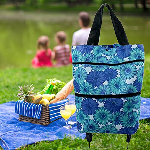 NAUDILIFE Faltbare Einkaufstasche klappbar Seitentaschen, als Einkaufstrolley tragbar Tragetasche nutzbar Faltbare… – Bild 4