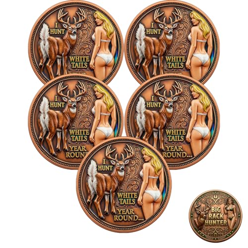 Big Rack Hunter & I Hunt Whitetails Year-Round Collector Coin – Double