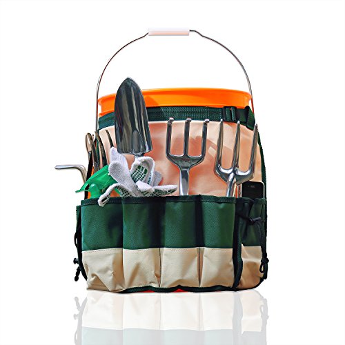 GardenHOME Ergonomic Garden Tools 4 Piece Tool Set with Trowel, Cultivator, Transplanter (7T)