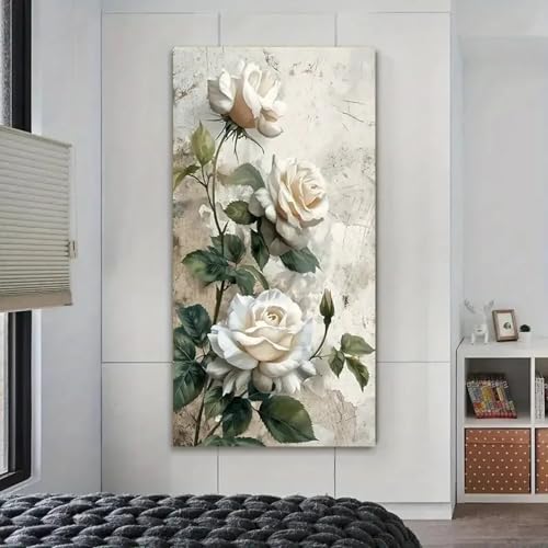 Toile florale scandinave TONGYINLI, une impression de haute précision sur texture premium