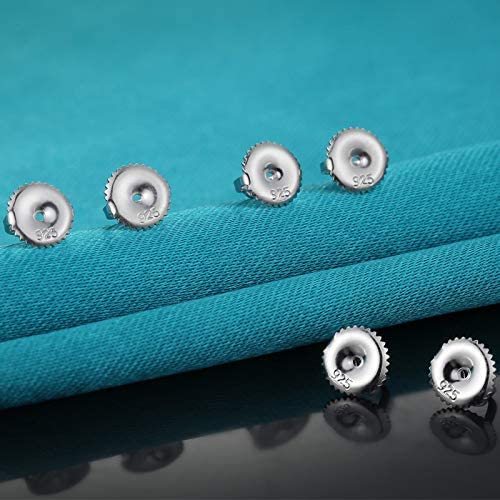 3 Pairs Screw On Earring Backs Replacement For Diamond Earring Studs,18K Gold Plated Sterling Silver Hypoallergenic Screwbacks Locking For Threaded Post（ 0.032'') #TOP6