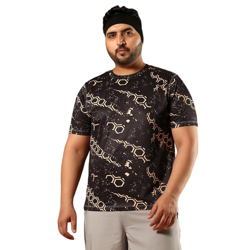 instafab Plus Men's Basic Activewear T-Shirts for Casual Wear | Short Sleeves | Anti-Odor | Dri-Fit | Jersey T-Shirt Crafted with Comfort Fit & High-Performance-picture-16