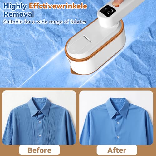 1200W Défroisseur Vapeur, Fer à Repasser Vapeur 2-en-1 Portable, Fer à Repasser de Voyage avec Réservoir 150 ml et 3 Niveaux de Vapeur, Chauffage Rapide 10 Secondes, Idéal pour Voyages et Maison – Image 5