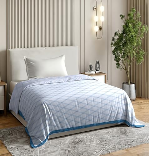 Image of RD TREND Cloud Cotton AC Summer Chadar for Sleeping | 210 TC Soft Lightweight Breathable Single Topsheet /Odhne Wali Chadar | Single Bed Bedsheet 60x90 Inch White