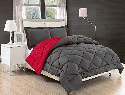 Image of PINDIA 200 GSM Microfiber Single Bed Comforter /Blanket - 90 x 60 Inch, Grey Pink