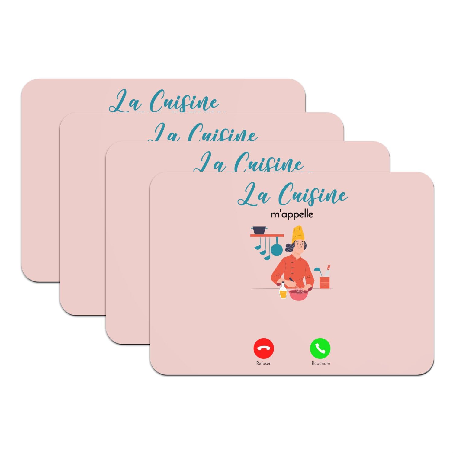 Sets de table rose pour le repas quotidien et la cuisine des gourmets
