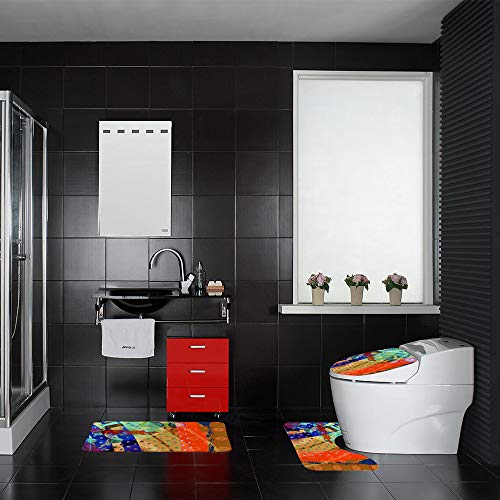Tapis de bain de qualité lot de 3 revêtement antidérapant haute densité