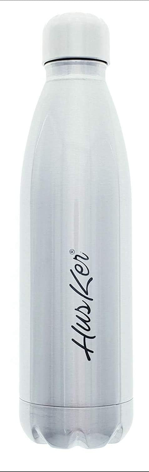Fashion Hot or Cold Double Wall Insulated Stainless Steel Thermos Flasks 460ML Vacuum Bottle Coffee Tea Water Food Flasks Travel Vacuum (Silver)