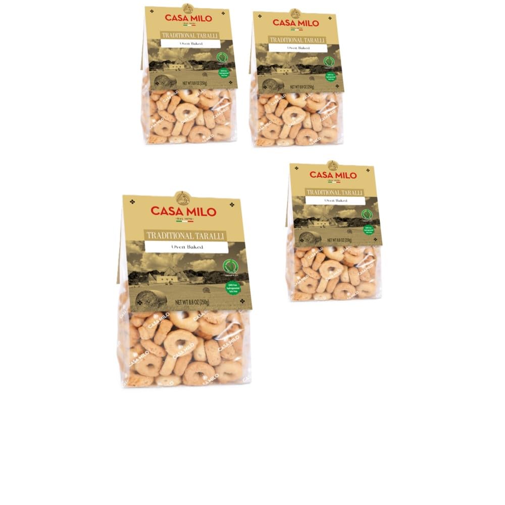 Amazon.com: Casa Milo, Traditional Taralli, 8.8 oz. (4 pack)