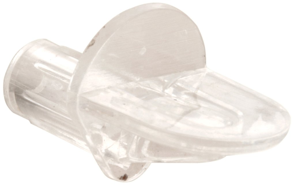 PRIME-LINEU 10147 5 lb. 5mm Clear Plastic Shelf Support Pegs (8 Pack)