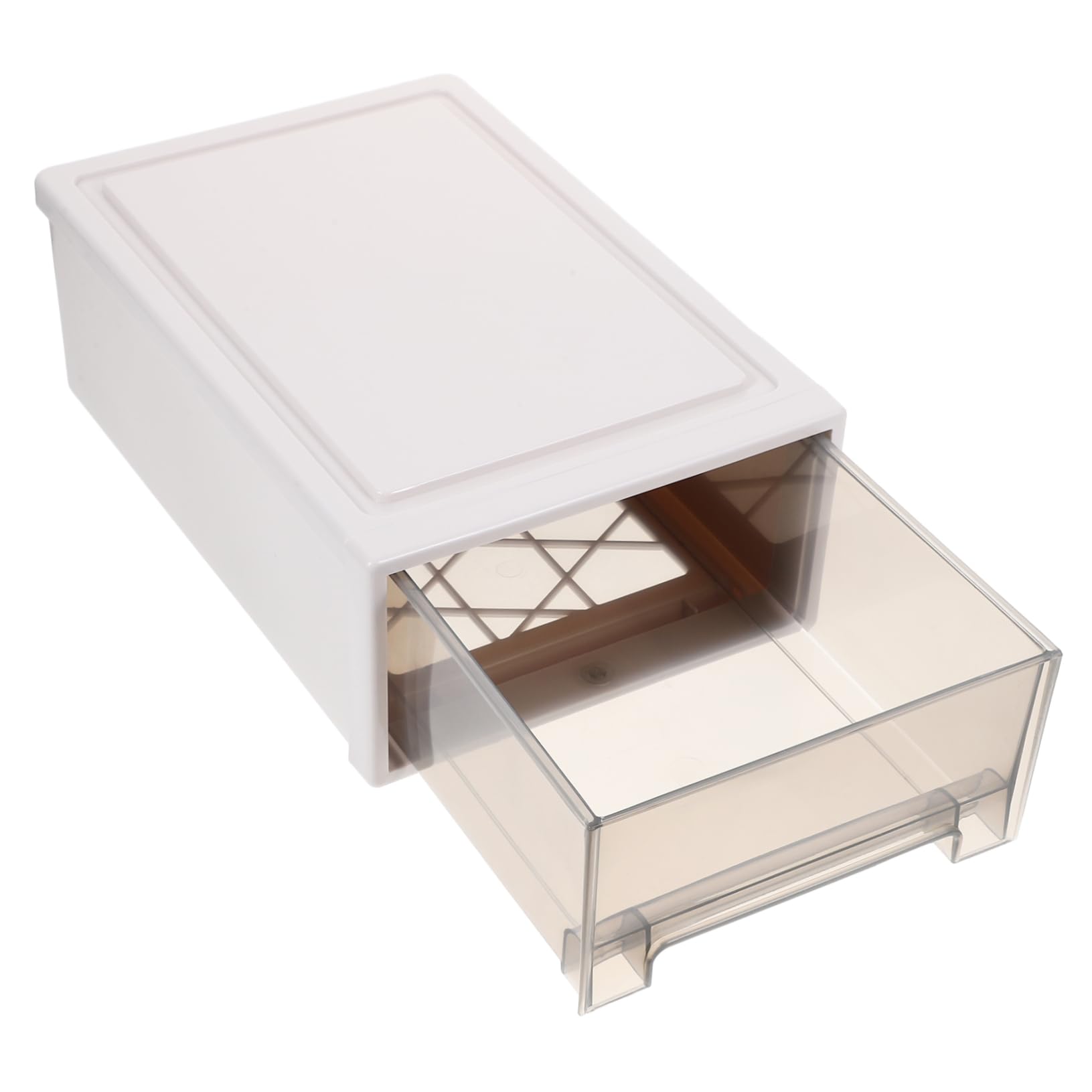 Boîtes de rangement plastique empilables STOBAZA (lot de 2) avec tiroirs pour placard