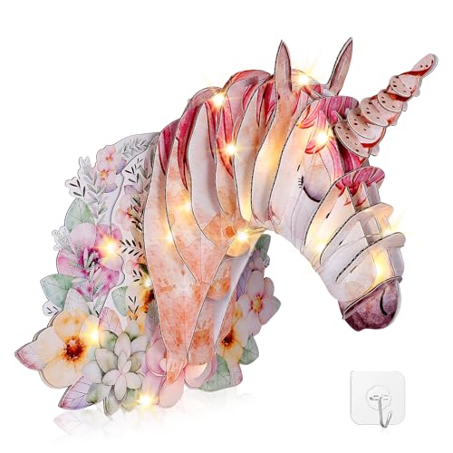 Glitter 3D Unicorn Wall Décor Cardboard Mount Wall Art Cute