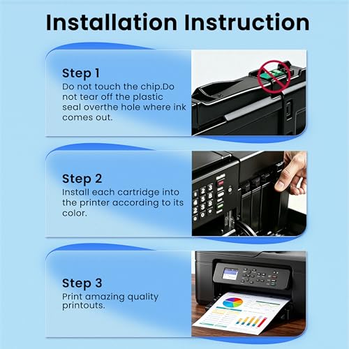 Image of LC506 Ink Cartridges high yield Replacement for Brother LC506 Ink Cartridge | LC506 LC506XL Ink Use for Brother MFC-J4355DW MFC-J4555DW MFC-J4557DW Printer (Black, Cyan, Magenta, Yellow, 4 Pack )
