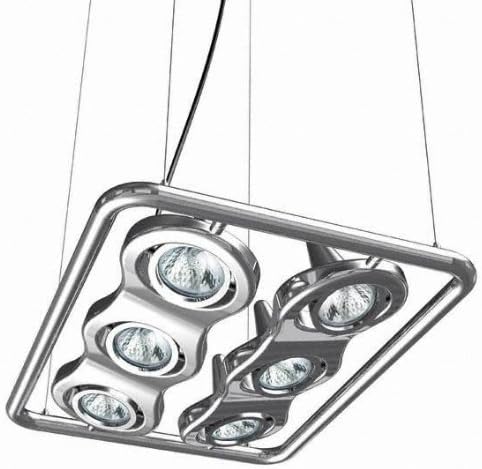 Multi-Light Chandelier series - 6 Light LED version - Polish Chrome finish