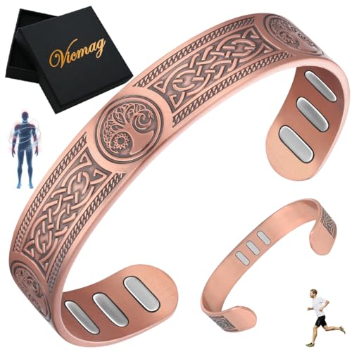 Bracelet en cuivre Vicmag à porter au bureau ou au sport pour le bien-être