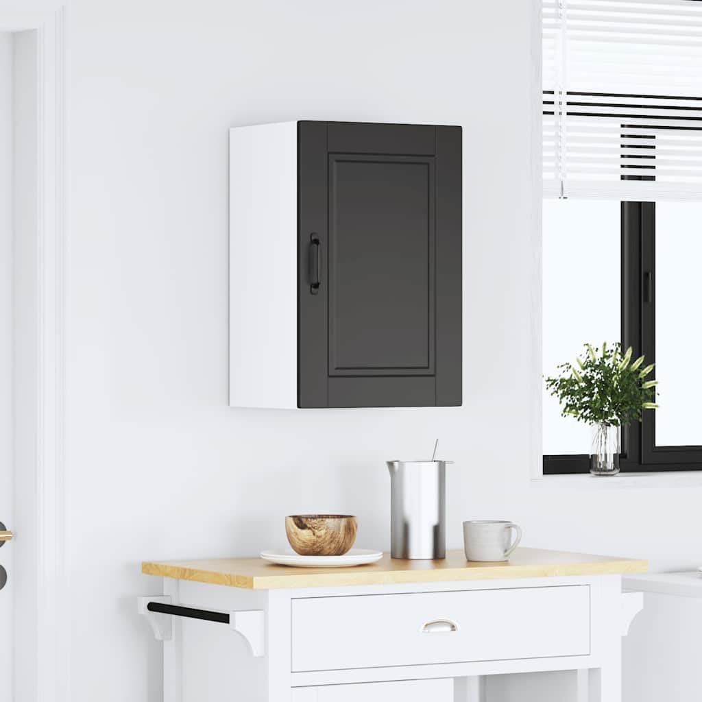 vidaXL Armoire Murale de Cuisine Porto Noir Bois d'ingénierie