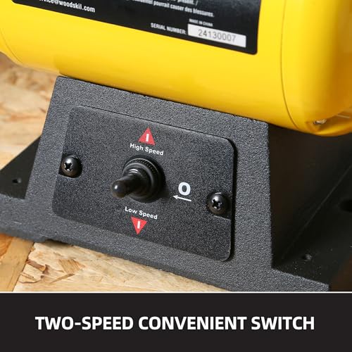 image for Woodskil Dual Speed Bench Buffer Polisher 1.8/3.1A, 8 inch Jewelry Buf