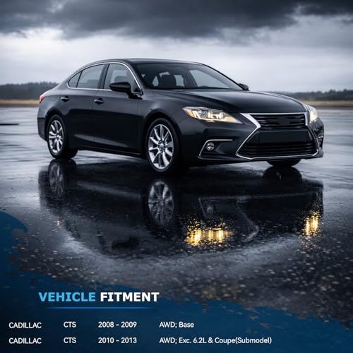 Image of Detroit Axle - AWD 12pc Front End Suspension Kit for 2008-2013 Cadillac CTS, 2 Struts with Coil Spring 4 Upper Lower Control Arms 2 Sway Bars 4 Inner Outer Tie Rods 2009 2010 2011 2012 Replacement