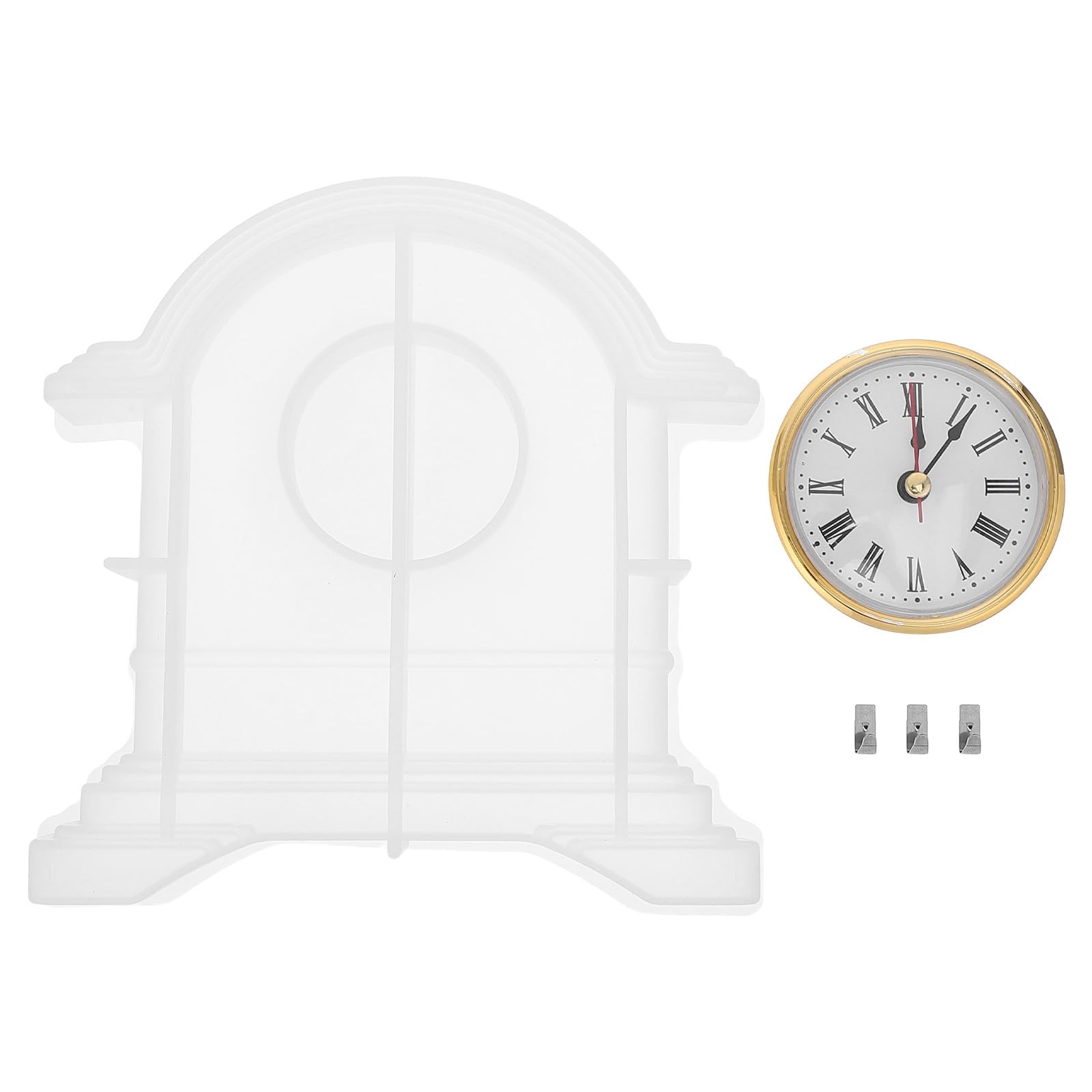 Molde de reloj de resina epoxi con números romanos para manualidades