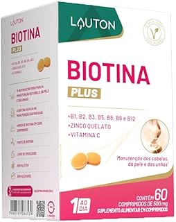 Biotina C/ B1 B2 B3 B5 B6 B9 B12 Zinco Quelado Vitamina C Lauton Nutrition