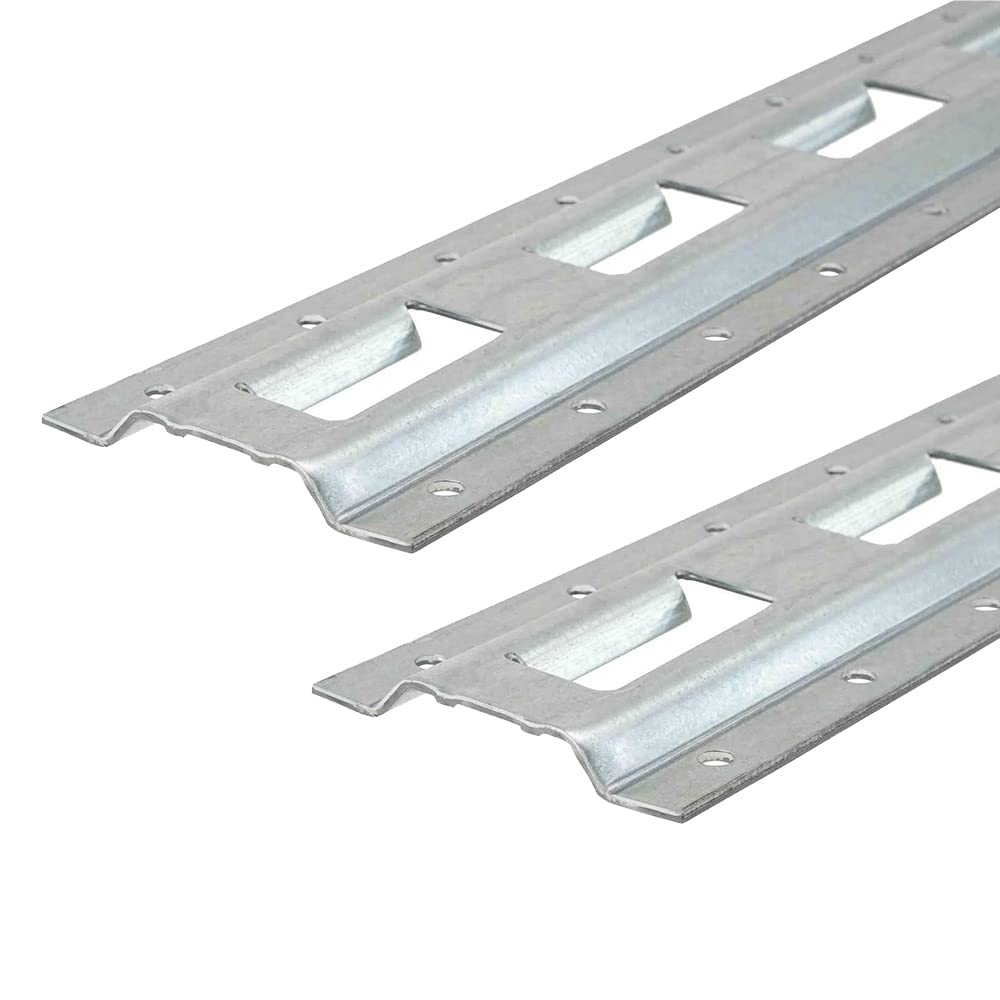 E Track Rail - 1 ft / 10 Pack - Vitical - Galvanized/Silver Painted - Etrack Tiedown Rail - e-Track Trailer Packages Load System - Truck Bed Tiedown Anchors Rails