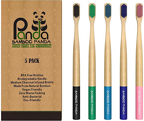 Spazzolino Bamboo x 10 Spazzolini Bamboo 100% Naturale Senza BPA- 5