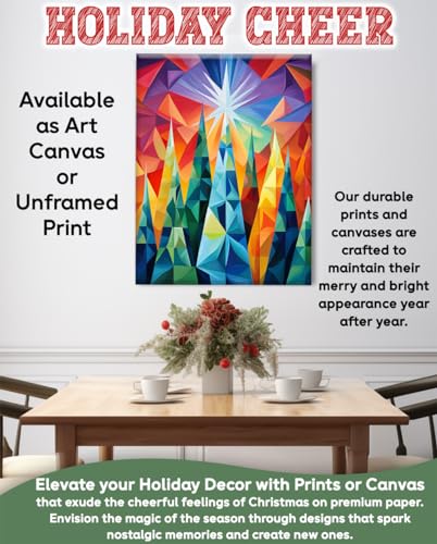 Modern-Christmas-Trees-Triangles-Shapes-Abstract-Painting-Art-Retro-and-Vintage-Christmas-Decorations-Christmas-Party-Decor-and-Gift-High-Quality-Canvas-20-x-24