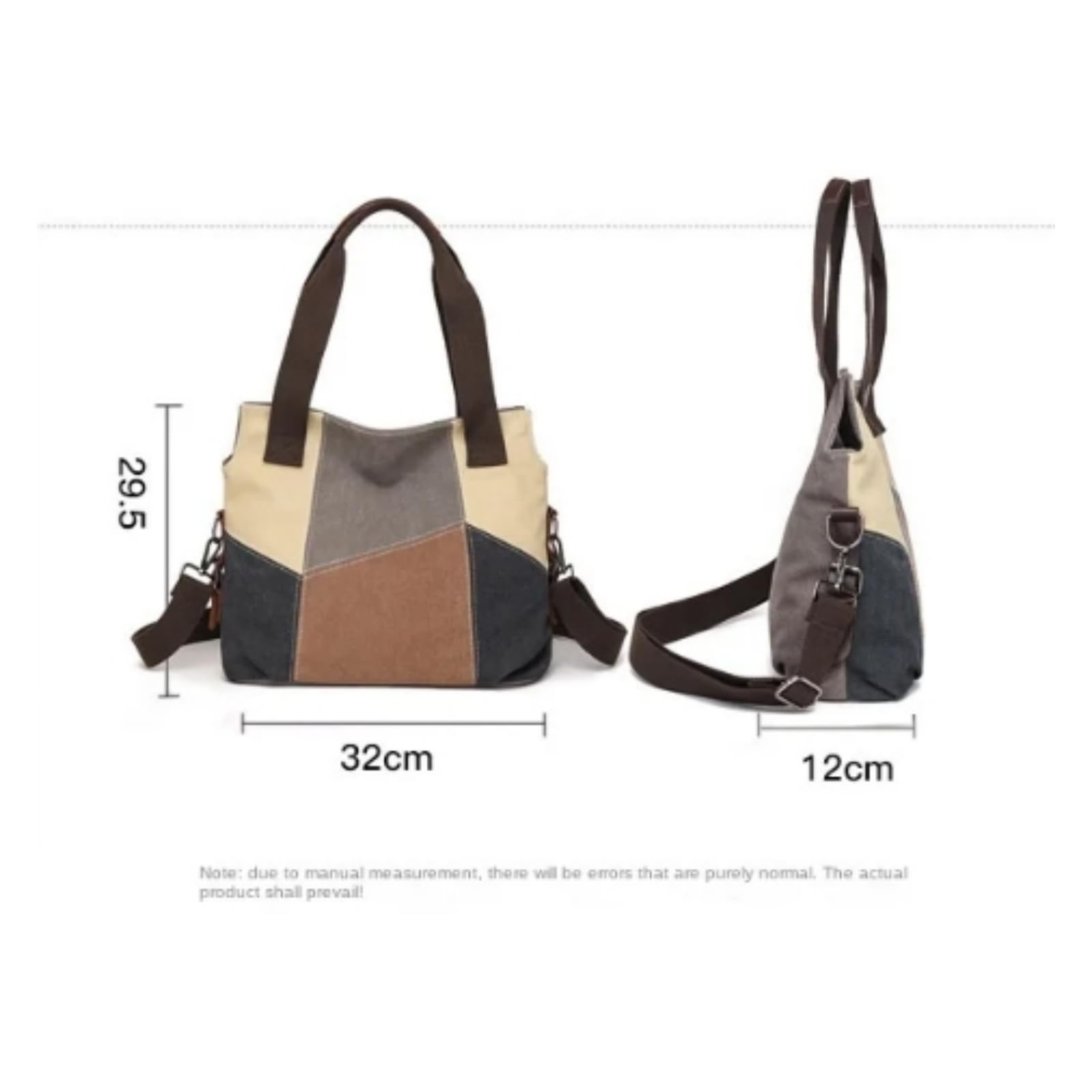 Płócienna torebka damska na co dzień duża pojemność podróżna torba crossbody na ramię
