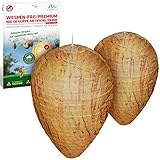 【AHUYENTAR AVISPAS】 - Las avispas mantienen una distancia de unos 75 m de los nidos ya existentes. Con solo un poco de tiempo, los insectos serán ahuyentados por esta figura anti avispas en forma de nido artificial.