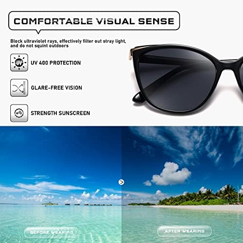 Trendy Cat Eye Sunglasses for Women Fashion Cateye UV400 Protection Glasses CL22017