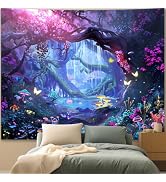 Amazon.com: Apdidl Forest Tapestry for Bedroom Aesthetic Nature Foggy ...
