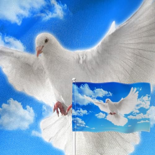Drapeau de la paix haut de gamme YongFoto en toile de jute cousu main