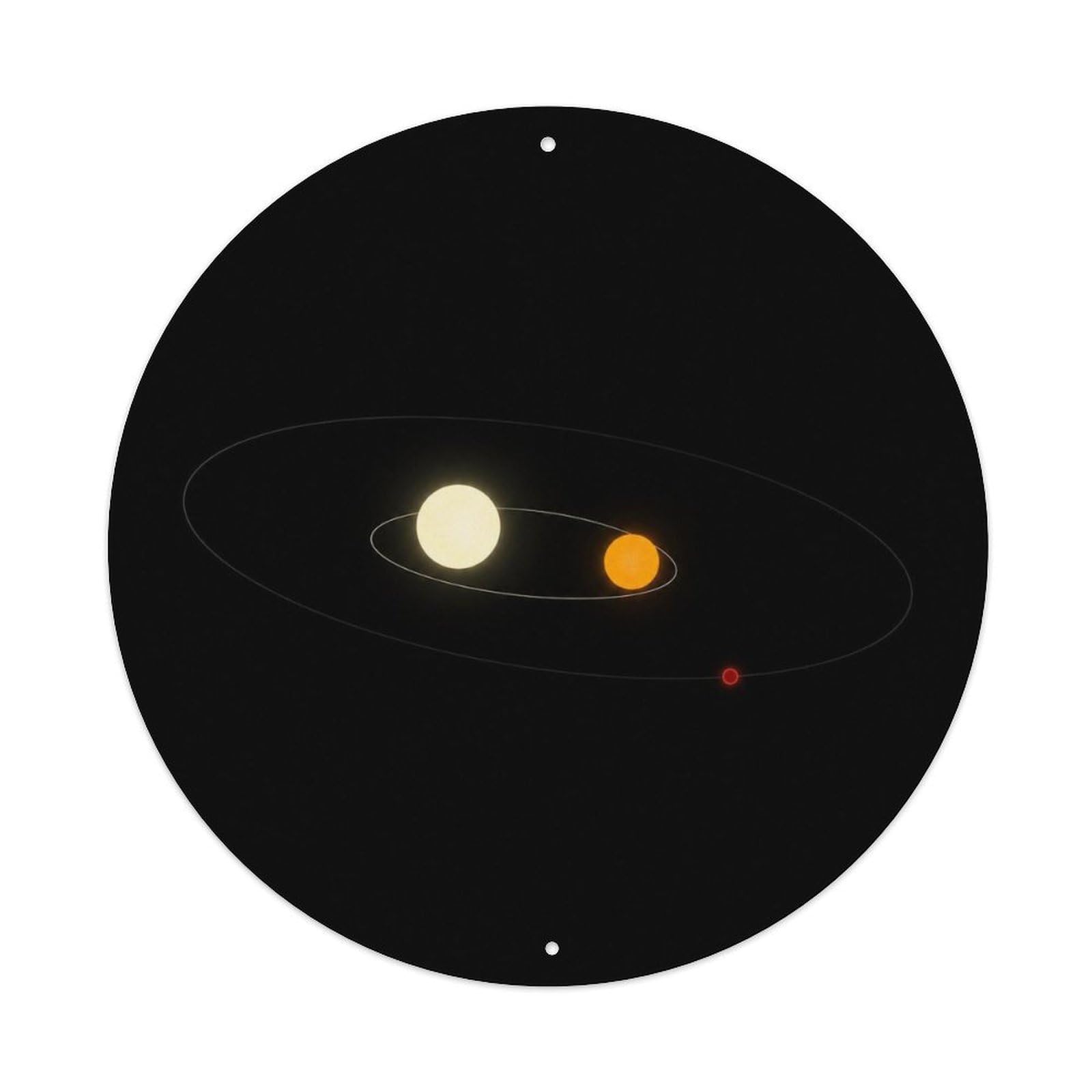 Okngb Style Celestial Alpha Centauri Star System Stellar Atlas Metal Tin Sign Plaque Wall Decor For Cafe, Man Cave, Club Bar, Office, Home Garden Round Metal Poster 8X8inch