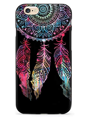 Inspired Cases - 3D Textured Iphone 6 Plus/6S Plus Case - Rubber Bumper Cover - Protective Phone Case For Apple Iphone 6 Plus/6S Plus - Dark Watercolor Dreamcatcher Spiritual Native American #TOP15